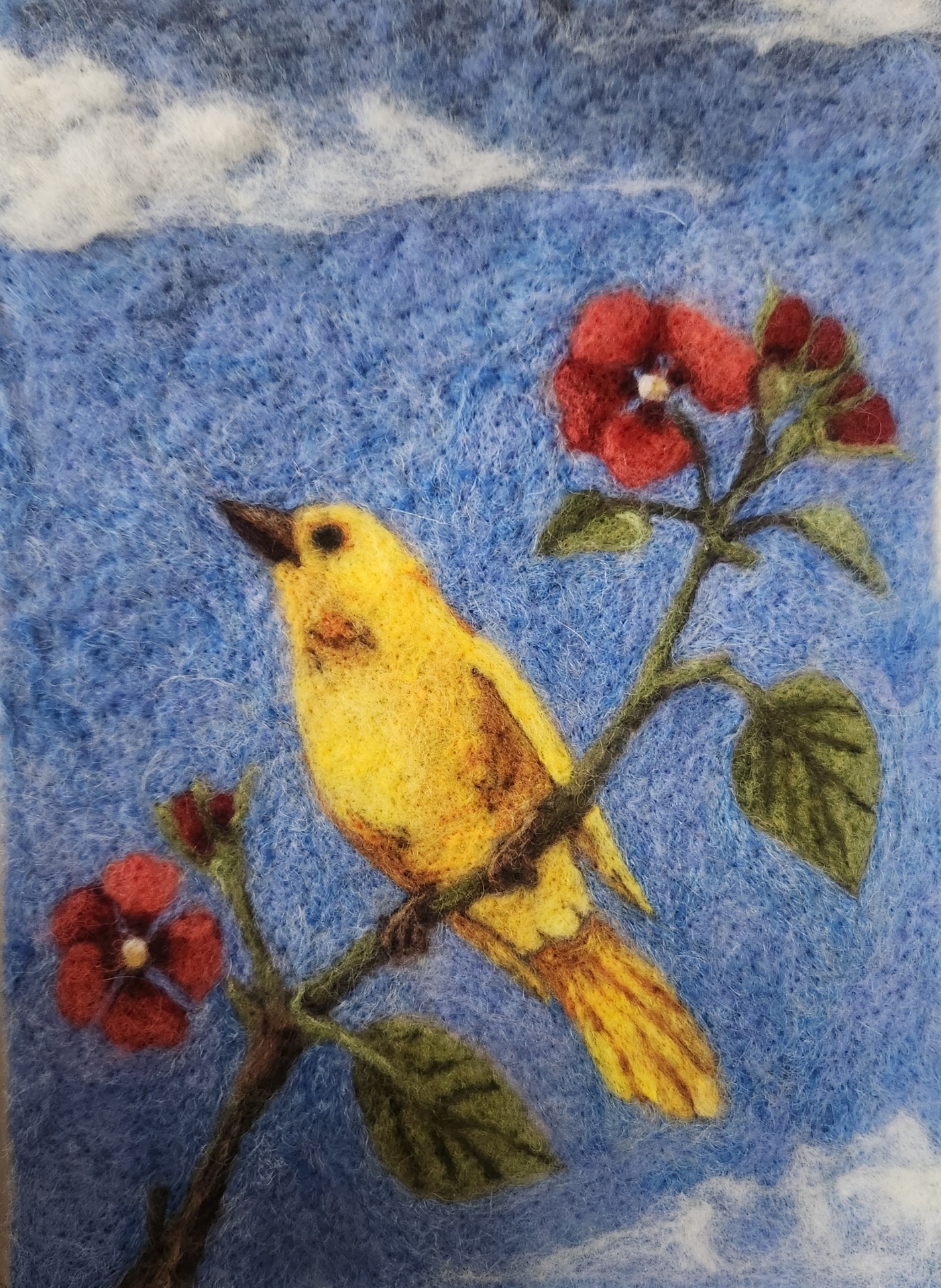 Yellow Warbler & Wild Rose