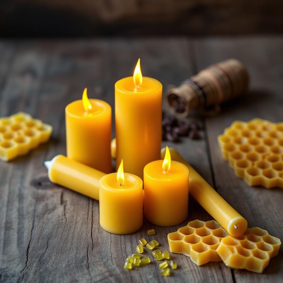 Pure Beeswax Pillars