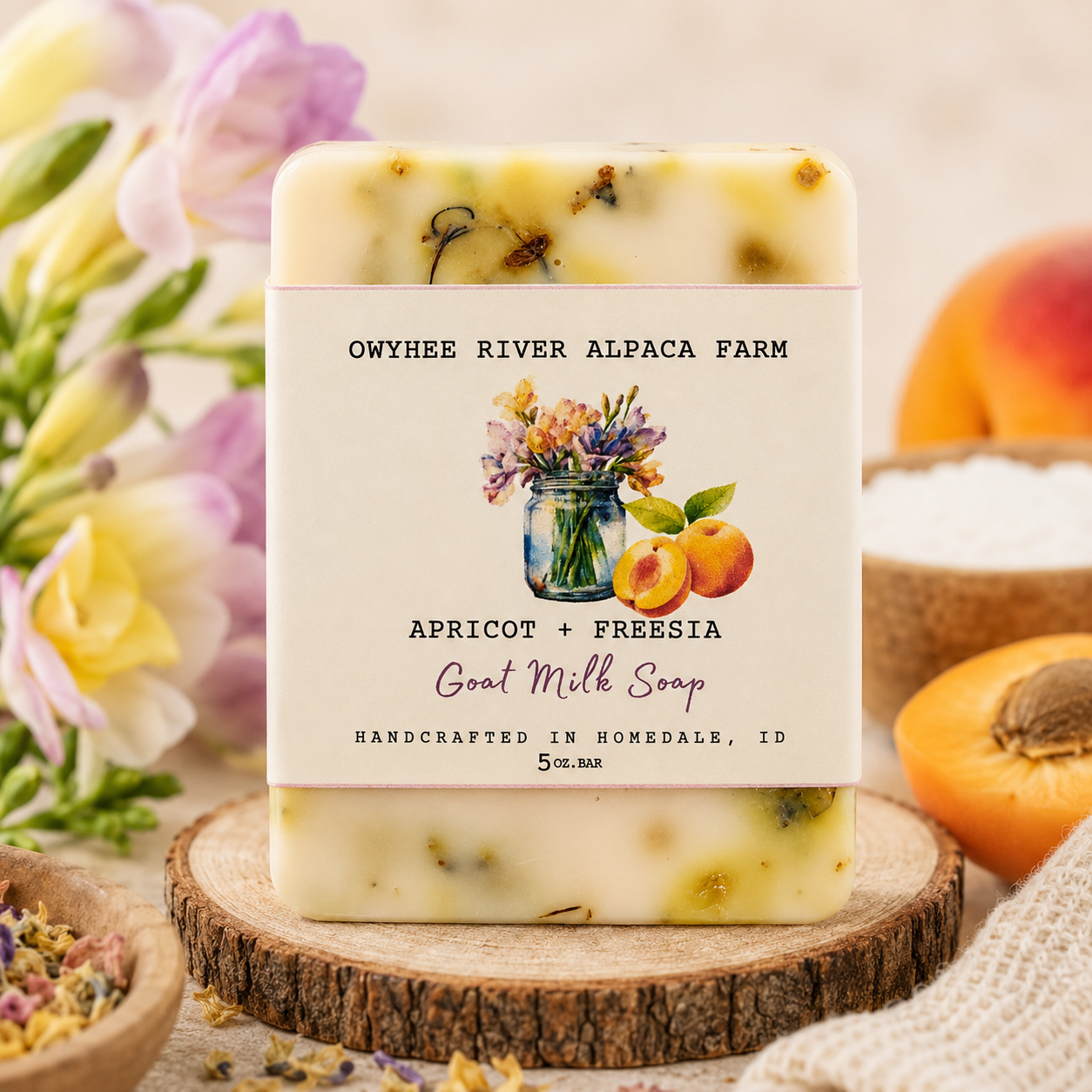Apricot + Freesia Goat Milk Soap