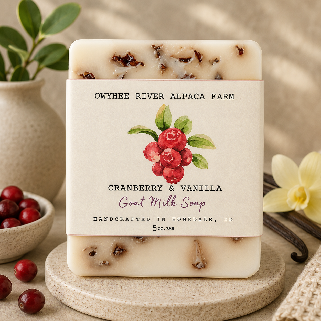 Cranberry & Vanilla Goat Milk Soap