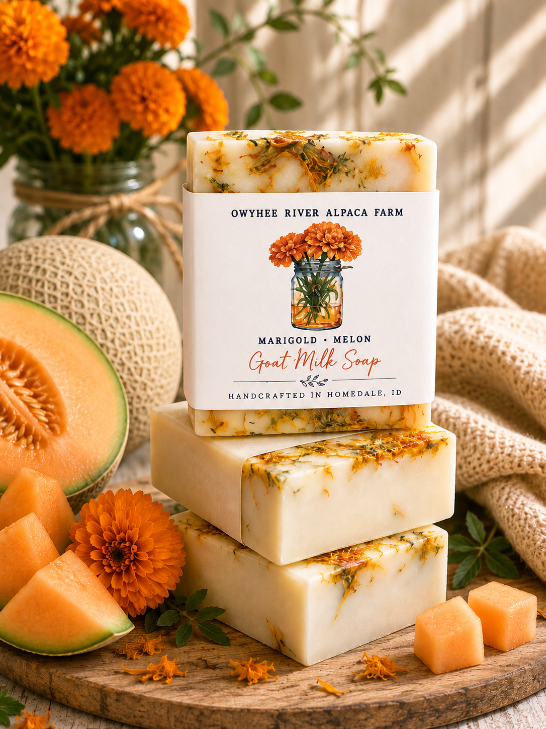 Marigold + Melon Goat Milk Soap