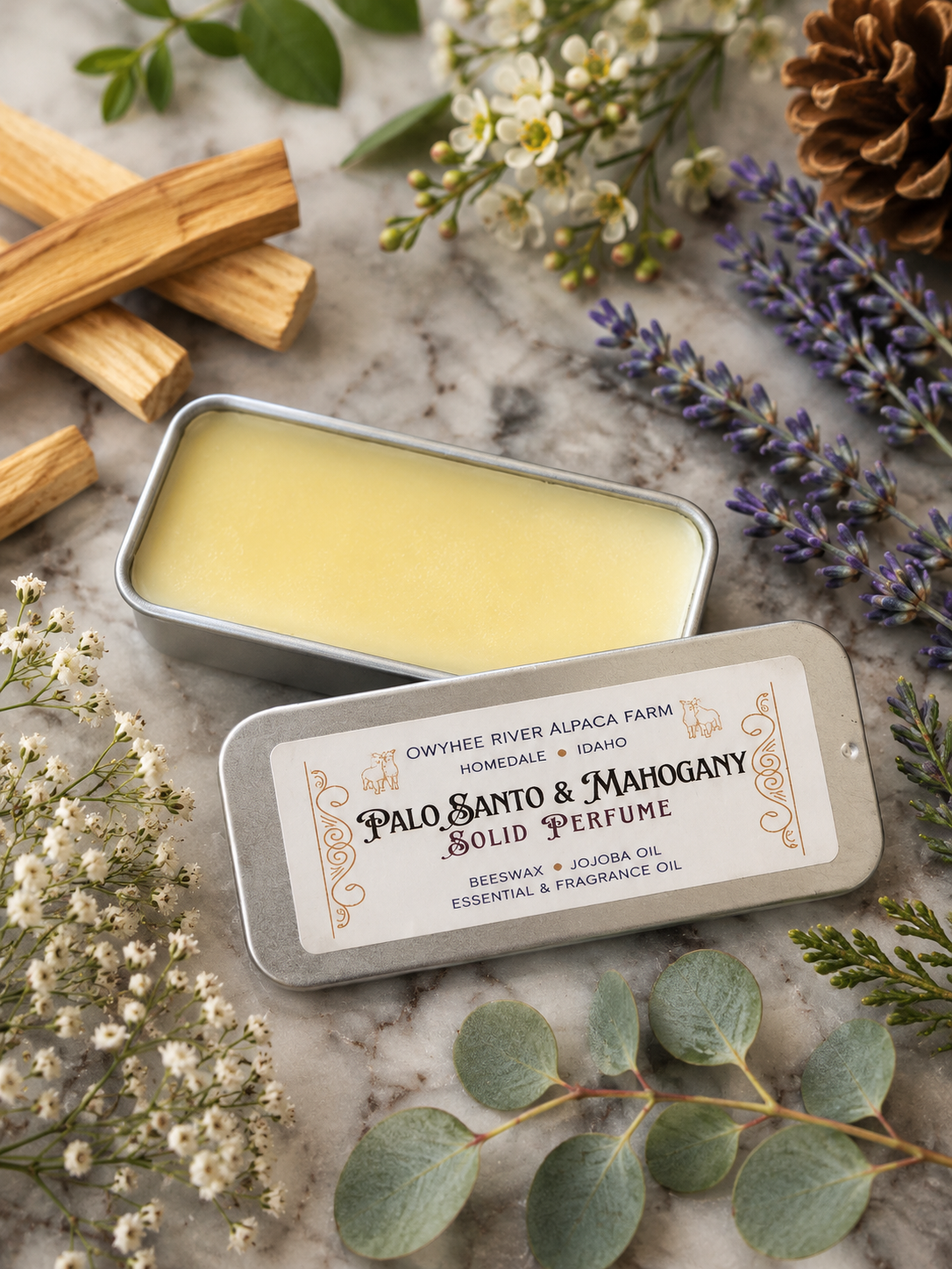 Palo Santo + Mahogany Solid Perfume